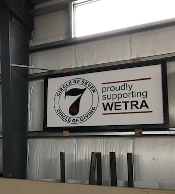 A picture of WETRA ad board
